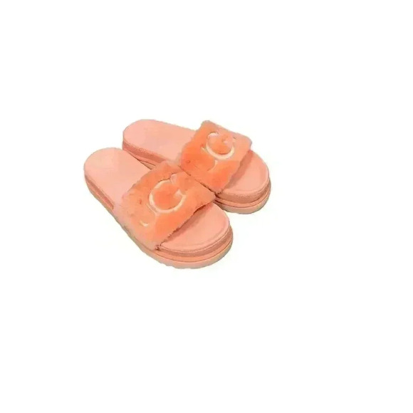 UGG Women's Laton Sheepskin Fur Slides in Beverly Pink Size 7.5 - Picture 2 of 8
